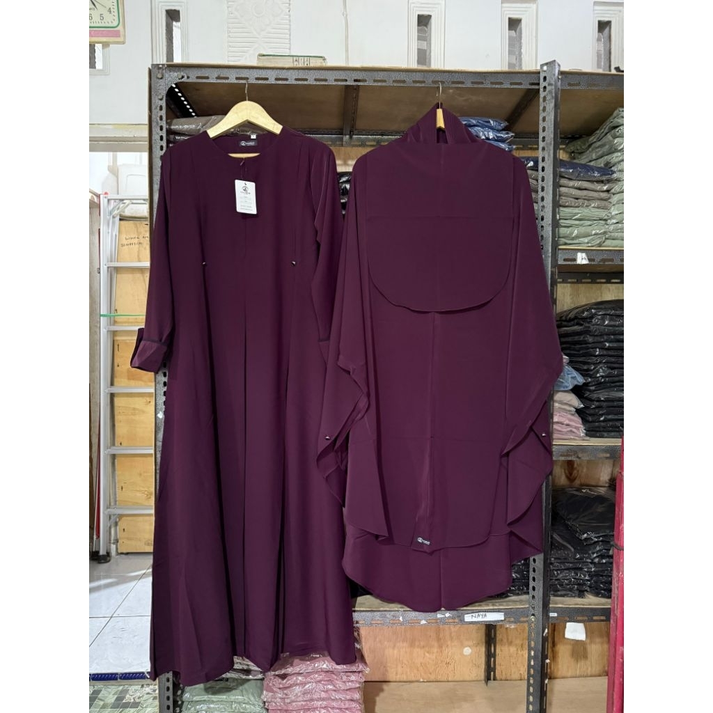 (LANGSUNG KIRIM) ZUNAIRA series gamis Syar'i Anti UV|Gamis set cadar | Set syar'i premium | gamis sy