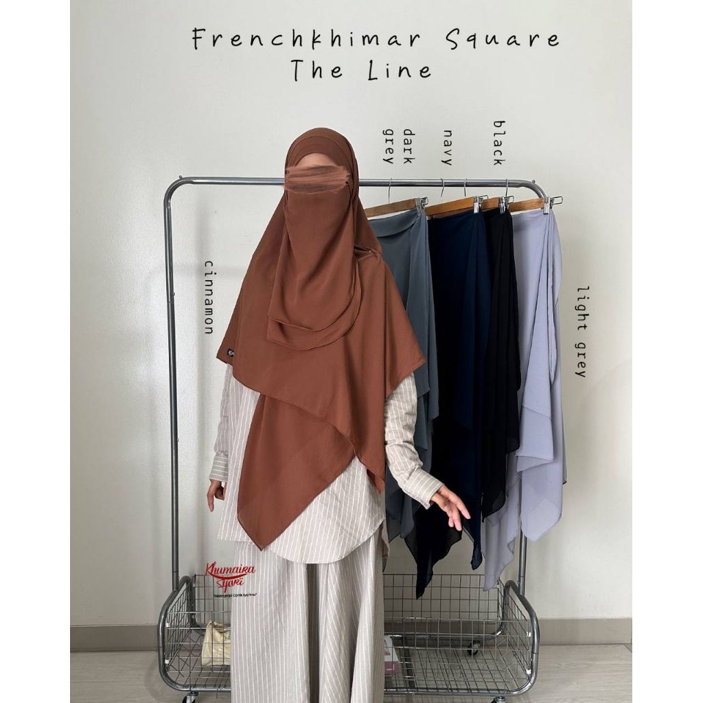 FRENCH KHIMAR SQUARE BY KHUMAIRA SYAR'I| FK SQUARE | FRENCH KHIMAR INSTAN