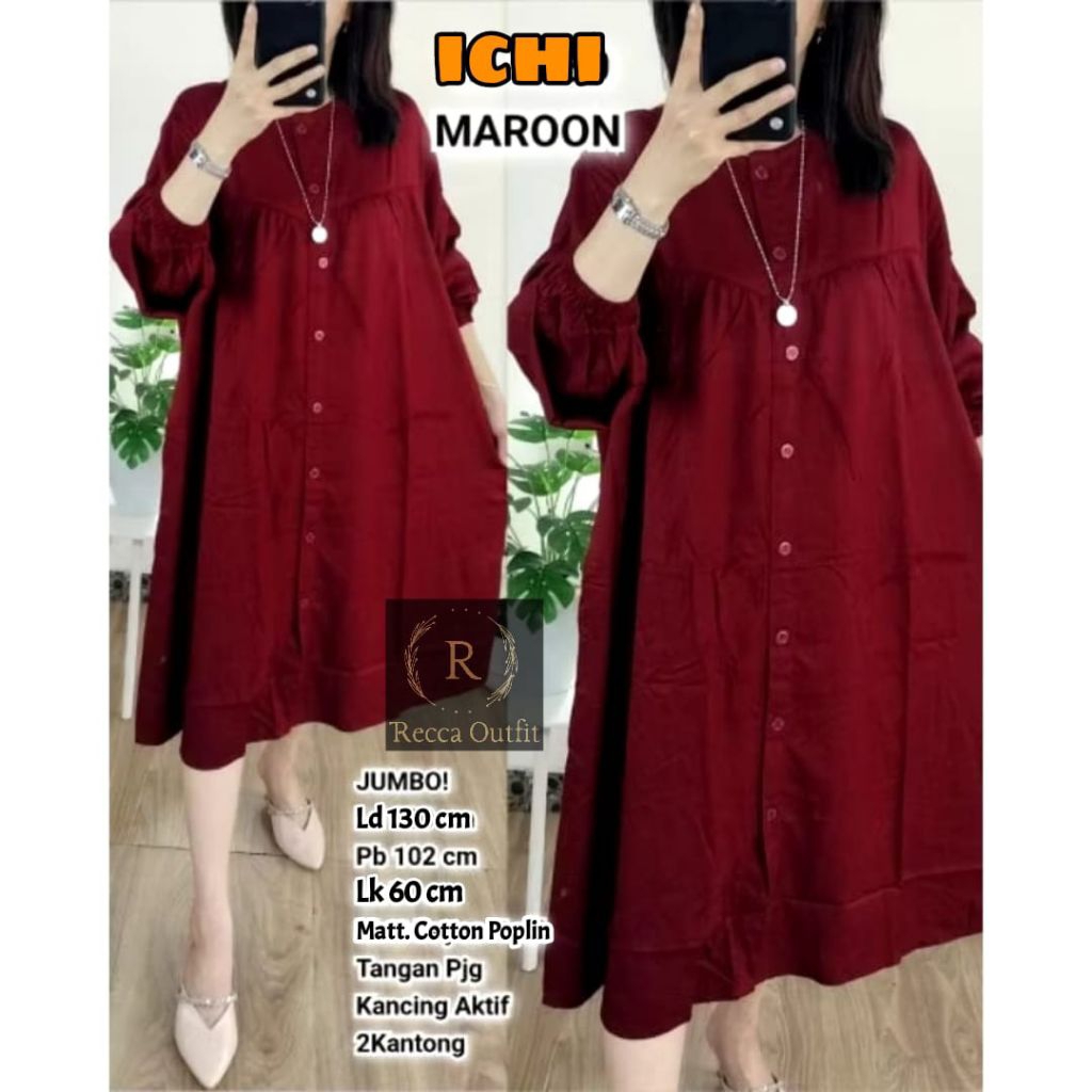 READY COD TUNIK JUMBO LD 130 ICHI TUNIK KATUN JUMBO TUNIK OVERSIZE POLOS