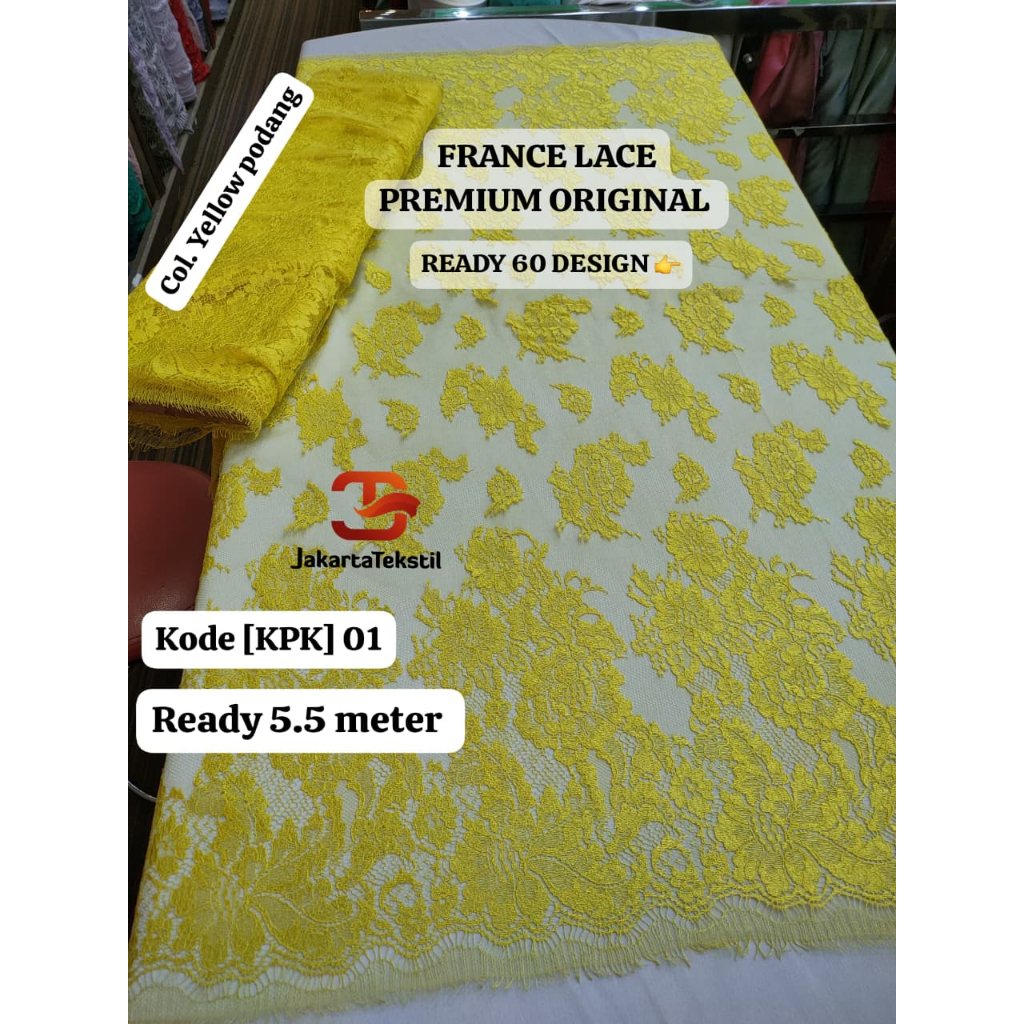 Kain Brukat France Lace Original / Brukat Prancis Ori / Brukat Francis Pengantin PREMIUM