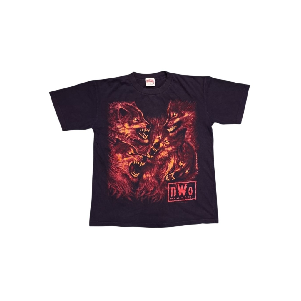 kaos vintage 90s wrestling nwo wolf pack mantap