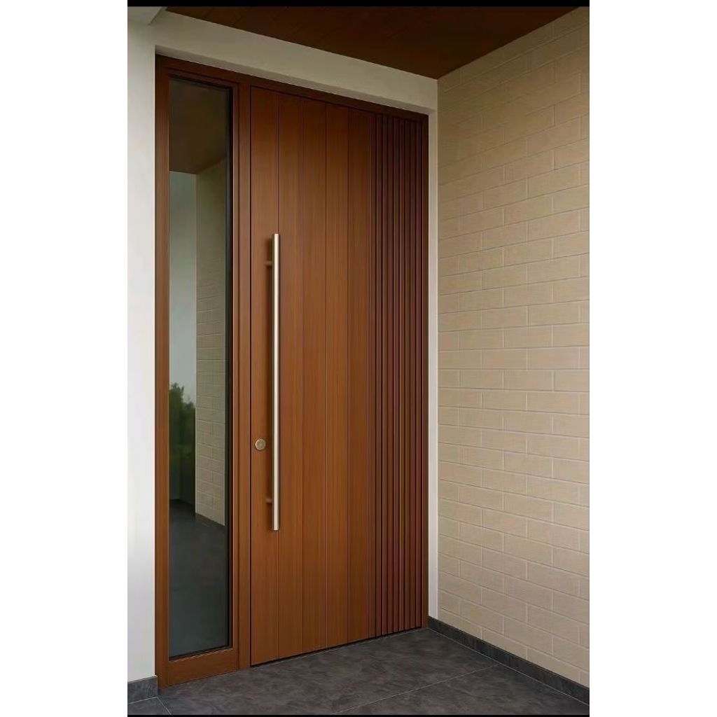 pintu kayu jati motif seperti gambar + jendela + kusen full set