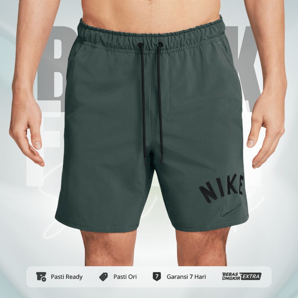 Celana Pendek Nike Dri-FIT Men's 7" Unlimited Swoosh Unlined Versatile Shorts - Vintage Green FV9895