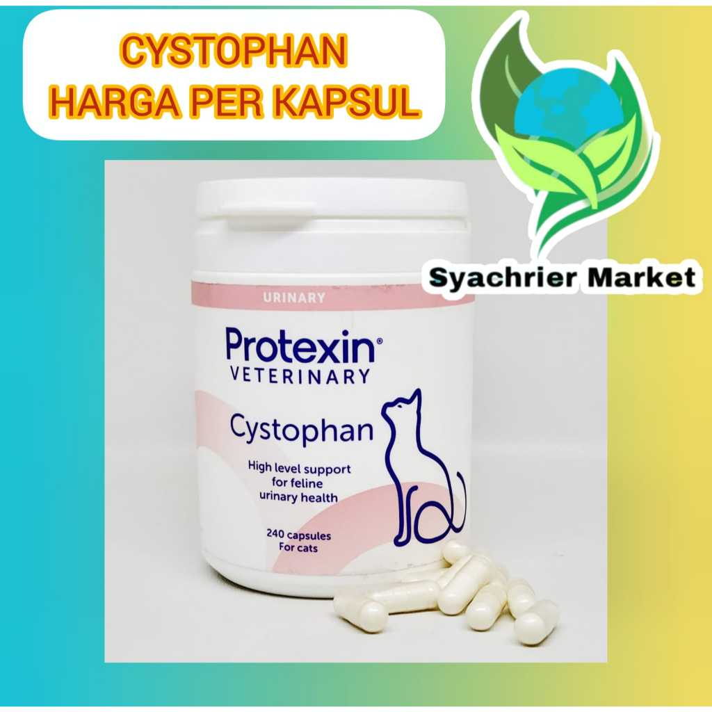 CYSTOPHAN obat saluran kencing kucing FLUTD per KAPSUL