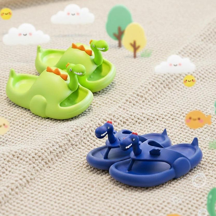 100%SANDAL Selop & Jepit Anak Dinosaurs 3D Sendal Anak Cowok/Cewek Anak & Dewasa Couple Lucu