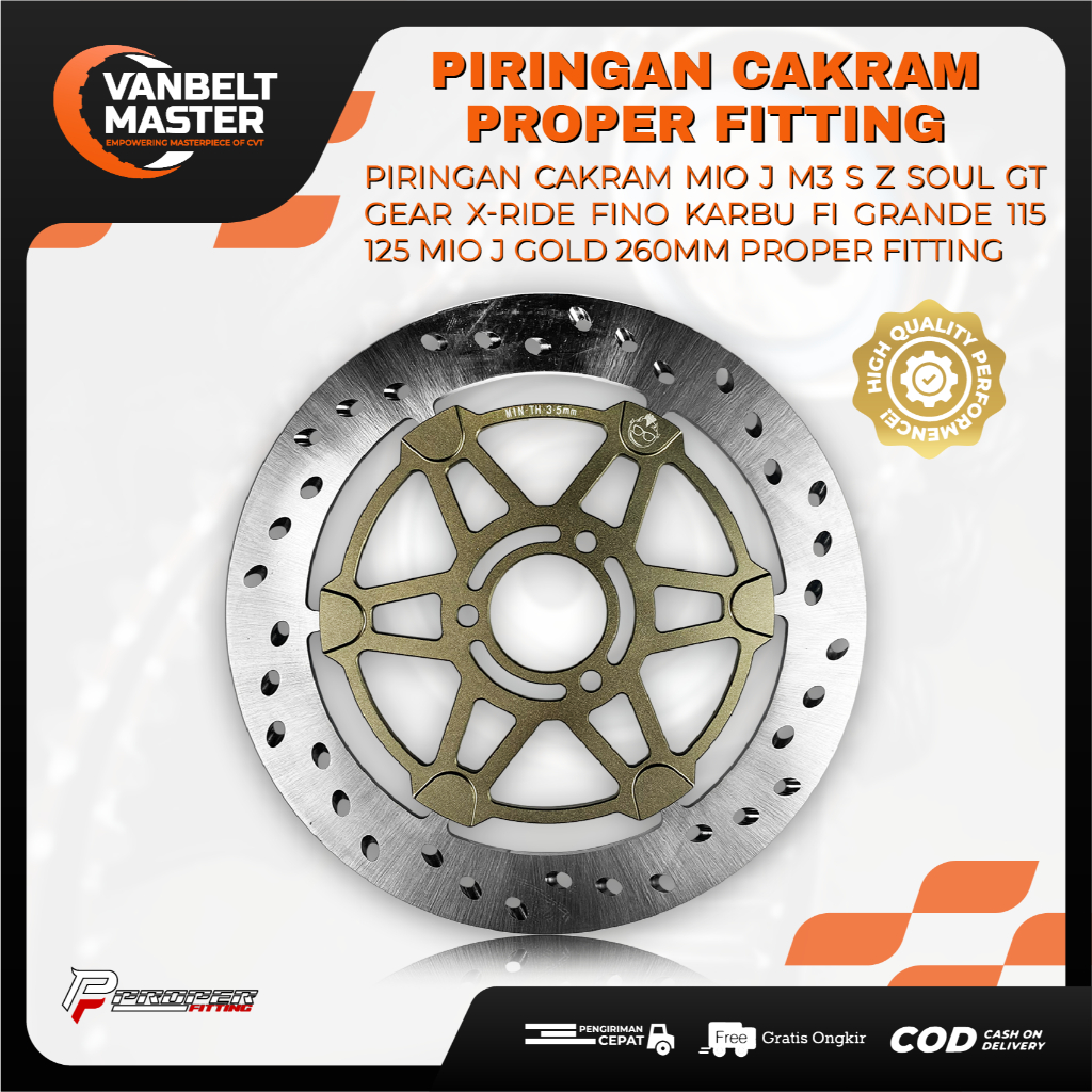 Piringan Cakram Disk Brake Floating 260mm Mio J M3 S Z Soul GT Fino 115 125 Karbu Fi Grande Gold Ema