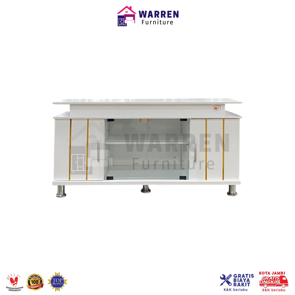 Rak Tv Meja Tv ukuran 120 cm, Rak tv Krendi, Meja TV Putih Minimalis