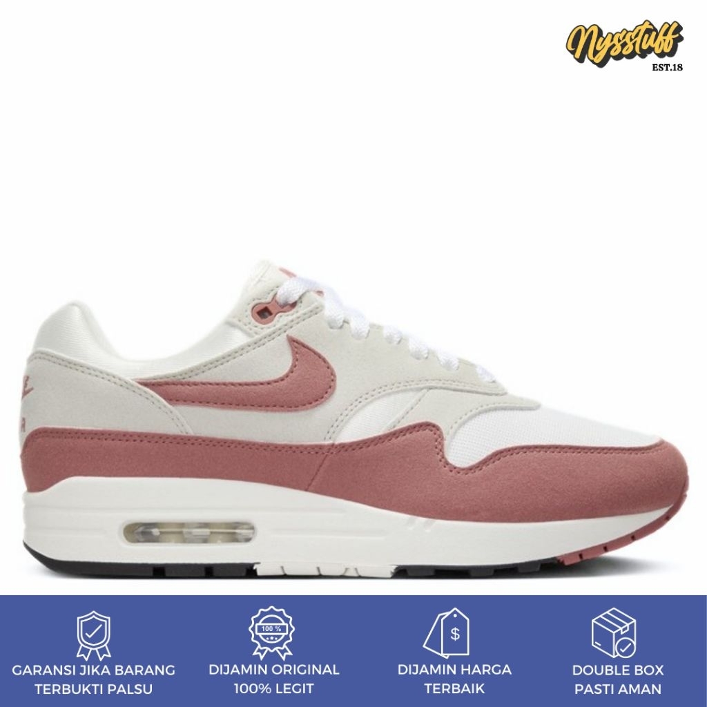 Nike Air Max 1 87 Sail Canyon Pink Black ORIGINAL
