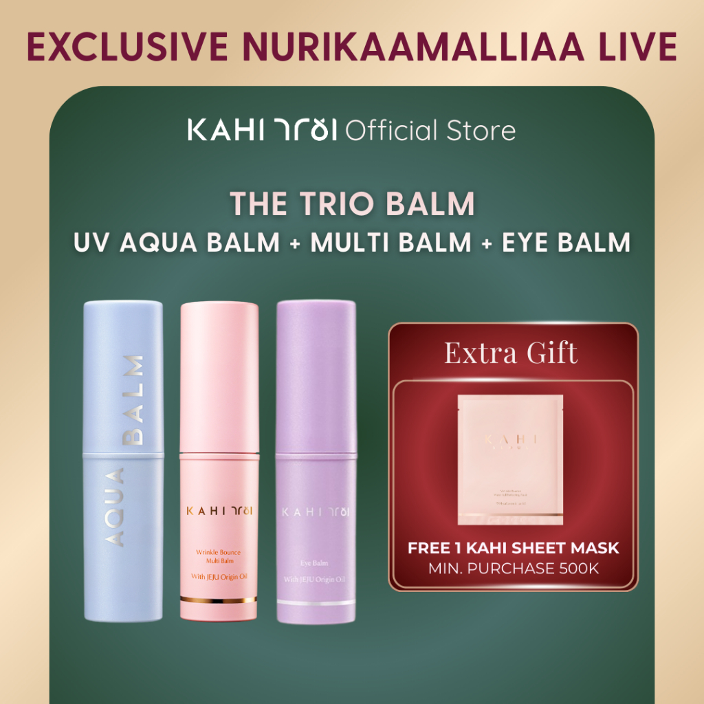 [Live Exclusive nurikaamalliaa] KAHI Balm Trio - KAHI Multi Blam x KAHI UV Aqua Balm x KAHI Eye Balm