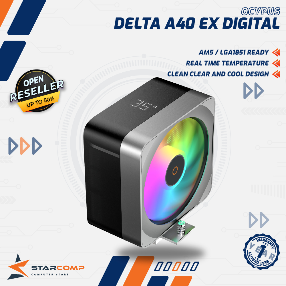 OCYPUS Delta A40 EX DIGITAL ARGB CPU Cooler Black / White