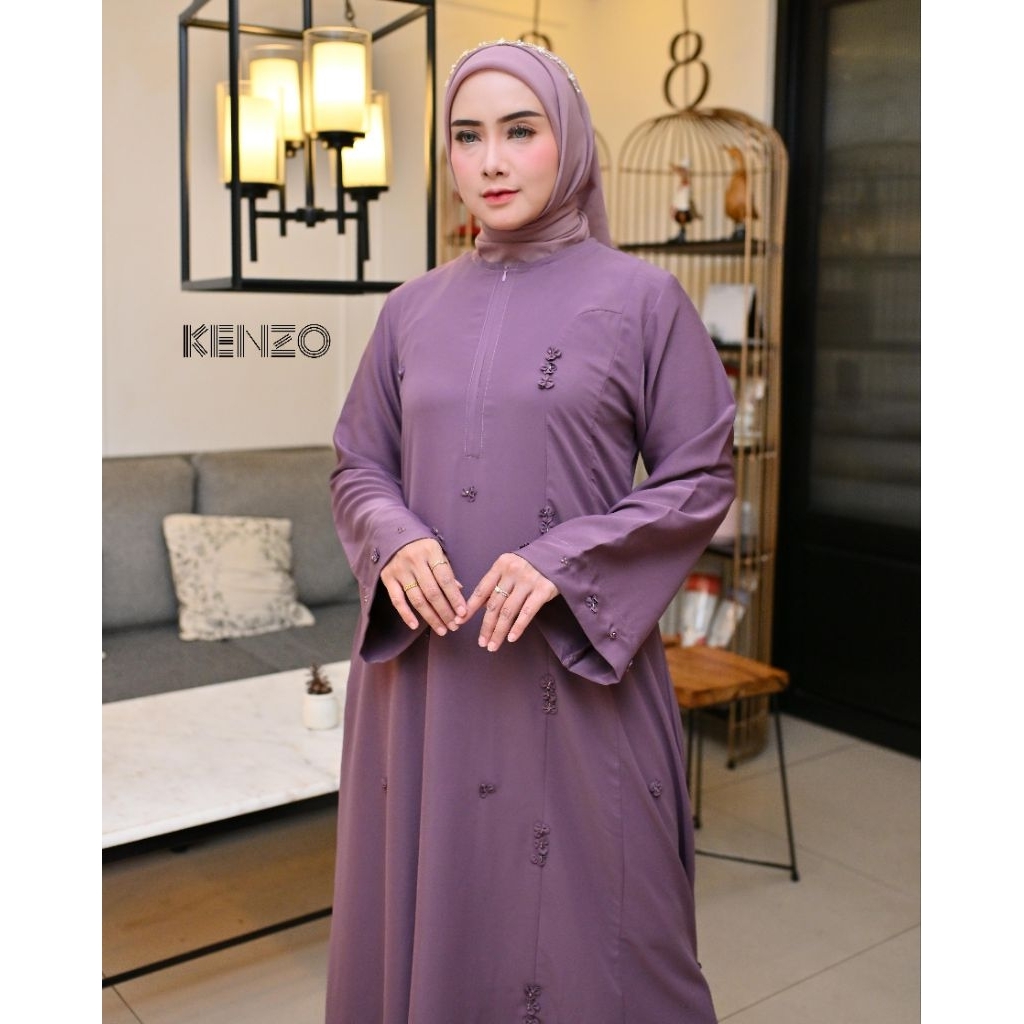 Abaya Bunga Laser / Abaya Dubai Payet Tempel Bunga Premium