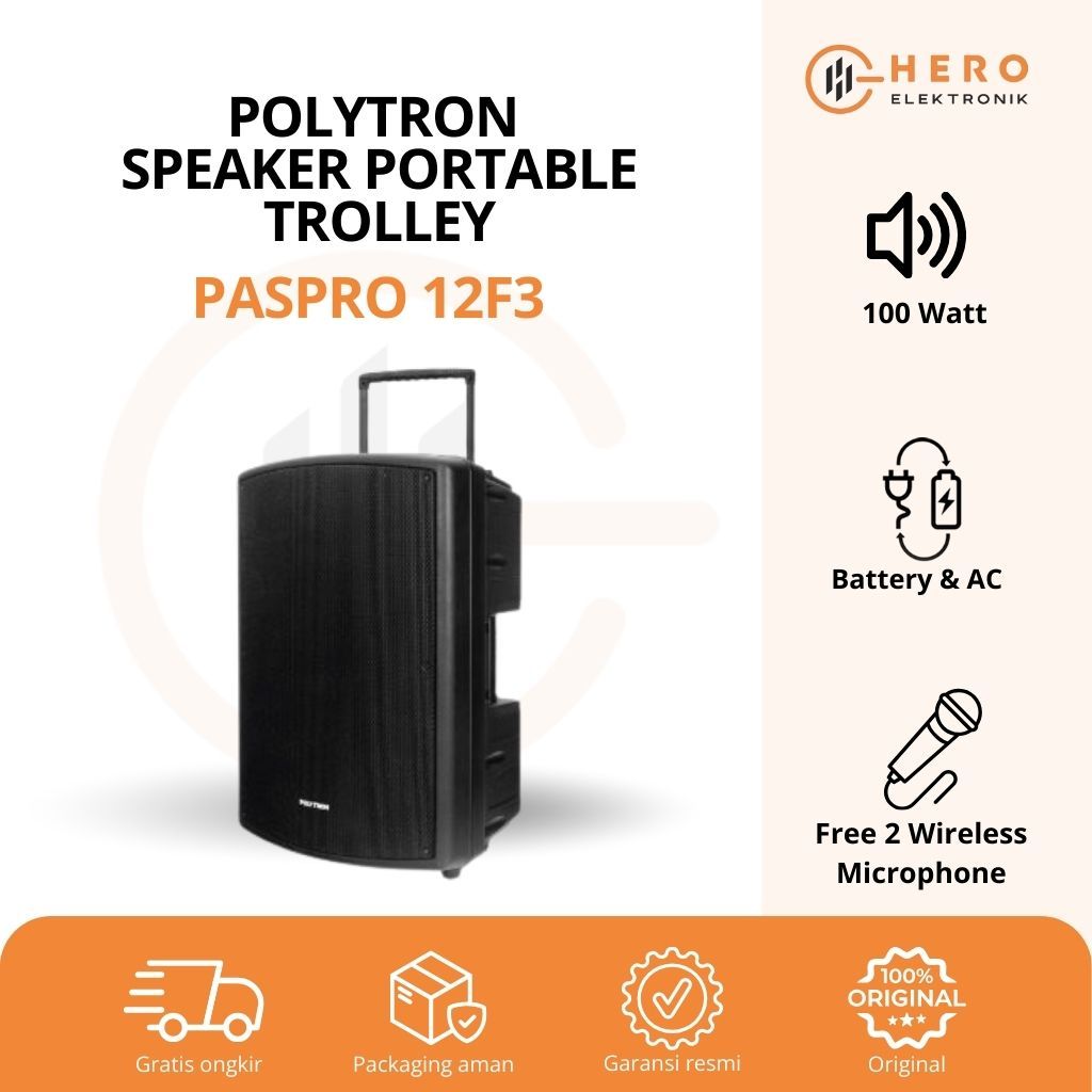 Speaker Polytron Portable Pas Pro 12F3 Original