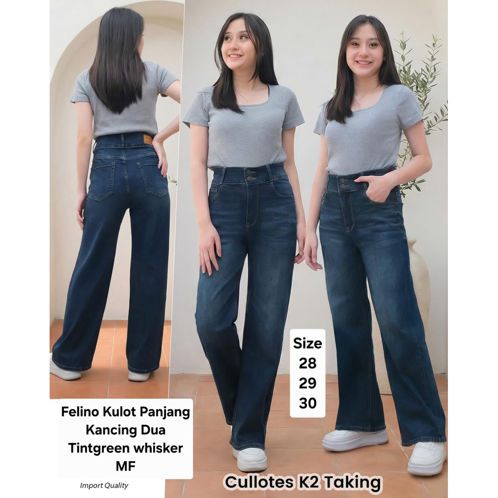 FELINO KULOT PANJANG KANCING DUA TINTGREEN WHISKER