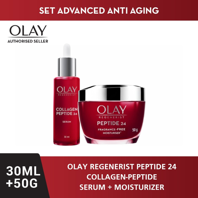 Olay Set Peptide 24 Collagen Ritual Cream & Serum Skincare Antiaging