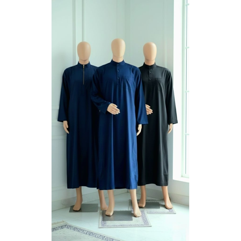 Jubah Pria/Jubah Tencel/Jubah Hitam/Jubah Dewasa