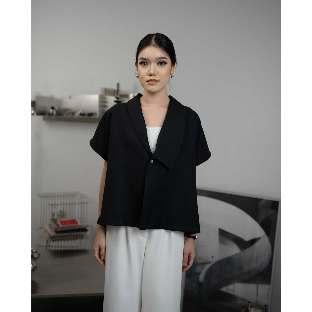 Mayoutfit Nefelyn Vest | Rompi Outer Polos Coklat Mahogany Semi Wool