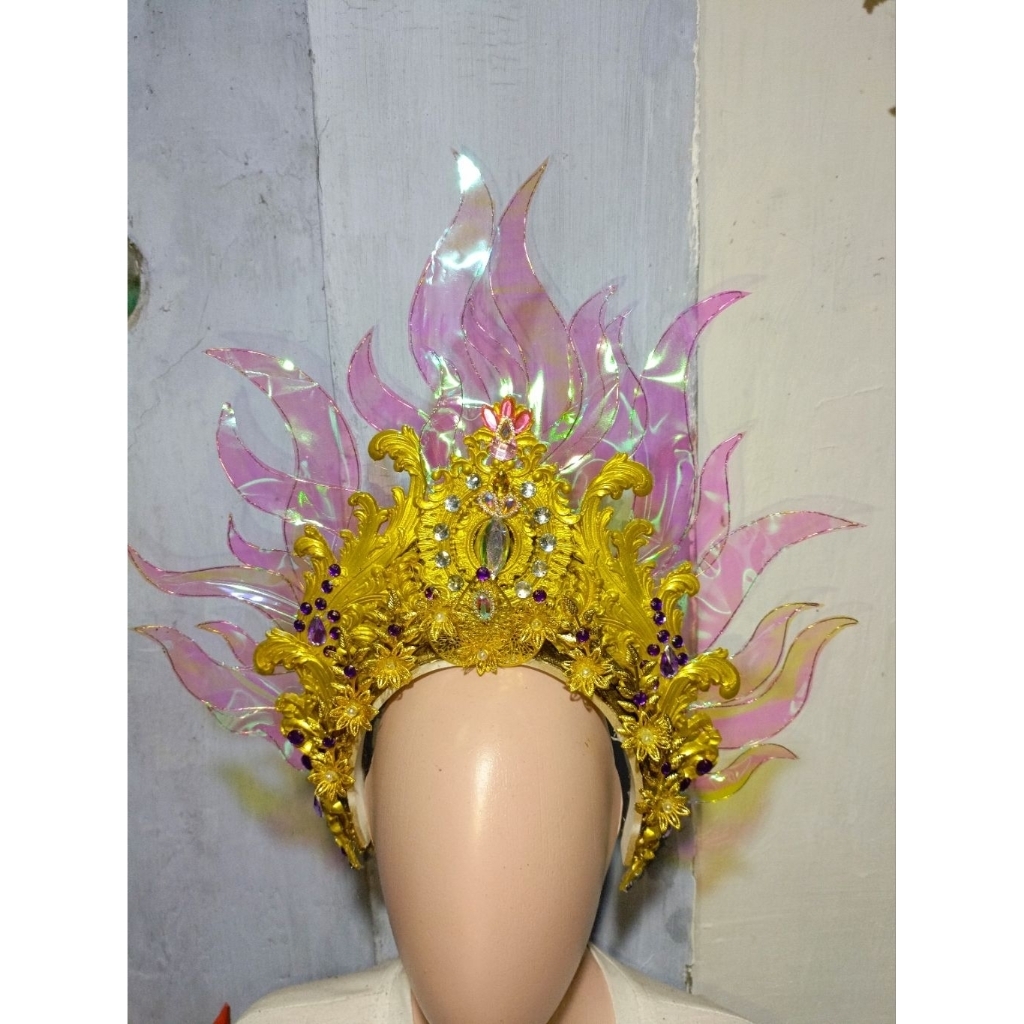 Mahkota Fashion Pelangi,Mahkota karnaval,Mahkota Cantik,Crown karnaval Tari,Karnaval