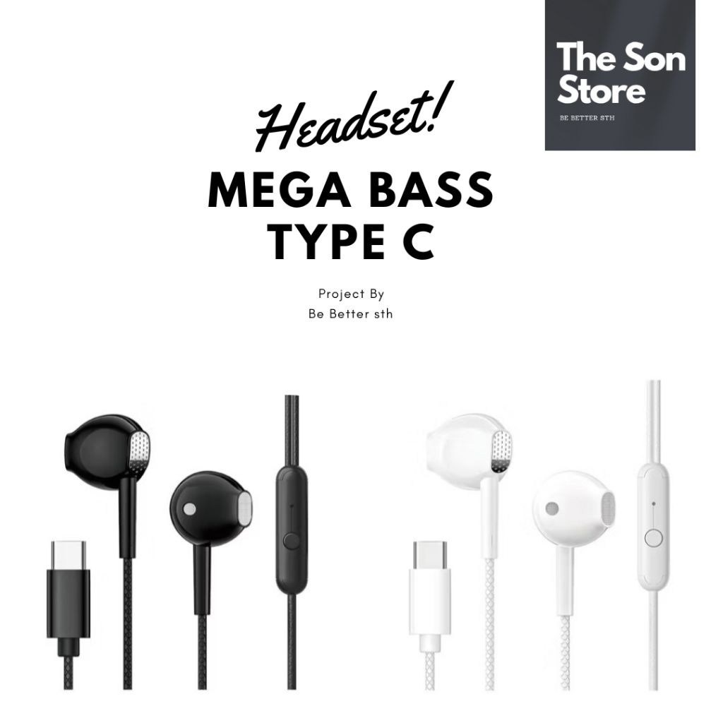 Headset Earphone Type C Mega Bass
