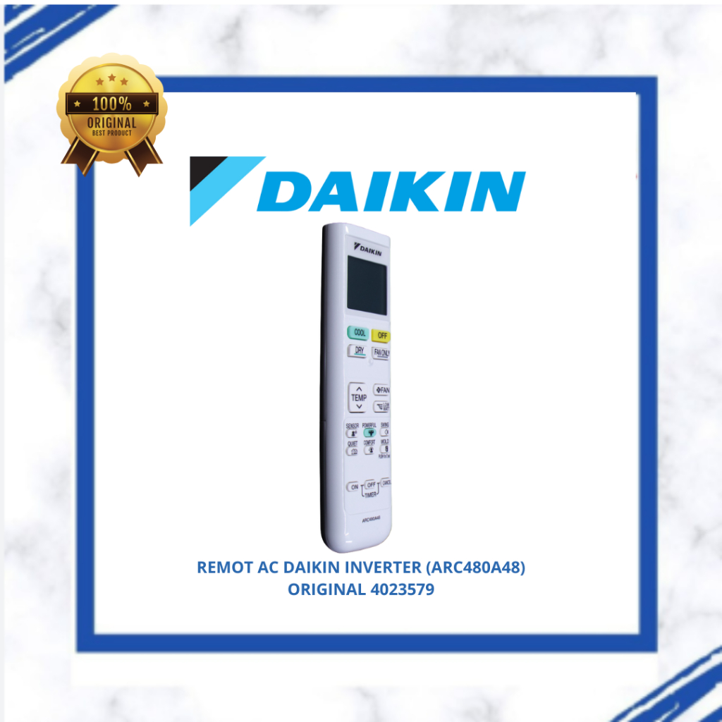 REMOT AC DAIKIN INVERTER FTKC15TVM4 FTKC20TVM4 FTKC25TVM4 FTKC35TVM4  ORIGINAL 4023579 ARC480A48
