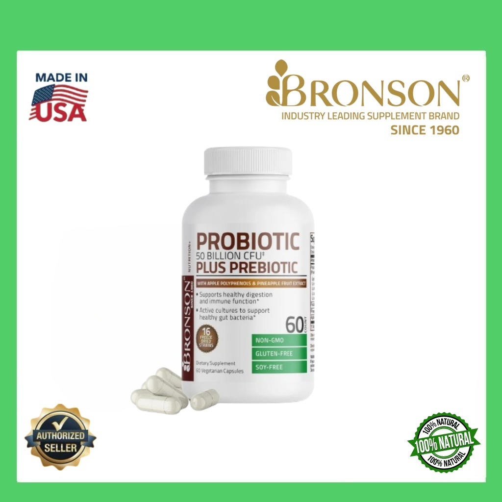Bronson Probiotic 50 Miliar CFU + Prebiotik | Bronson Probiotik 60 cap