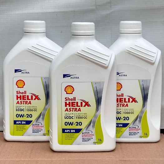 Shell Helix Astra 0W-20 API SN Full Economy Tech & Full Synthetic Active Cleansing Produk Original