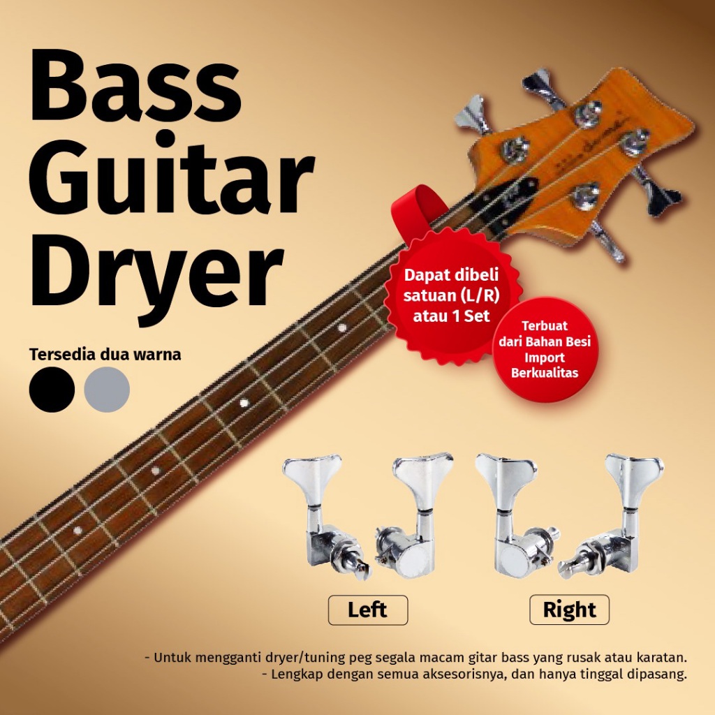 Dryer Tuning Peg Gitar Bass Guitar Machine Head BMH-02