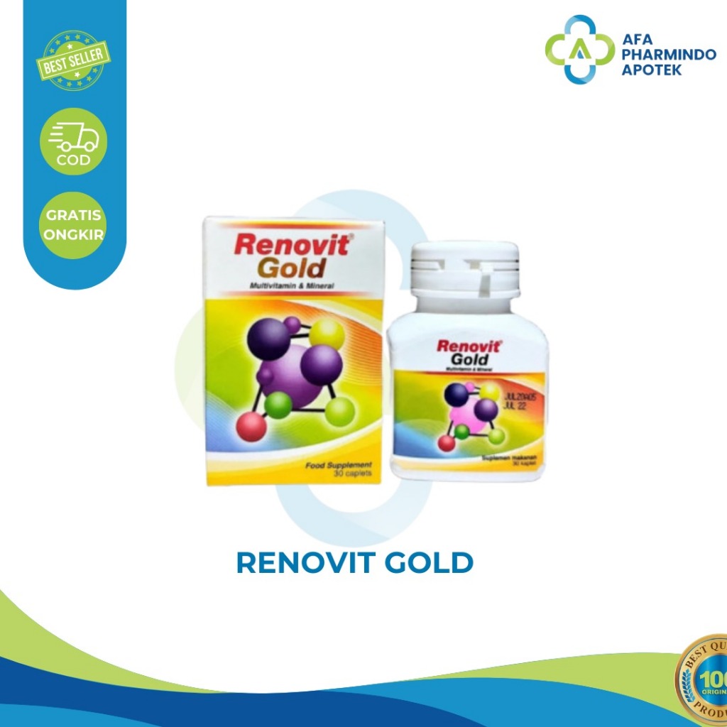 RENOVIT GOLD BTL Isi 30 - Suplemen Multivitamin Lansia