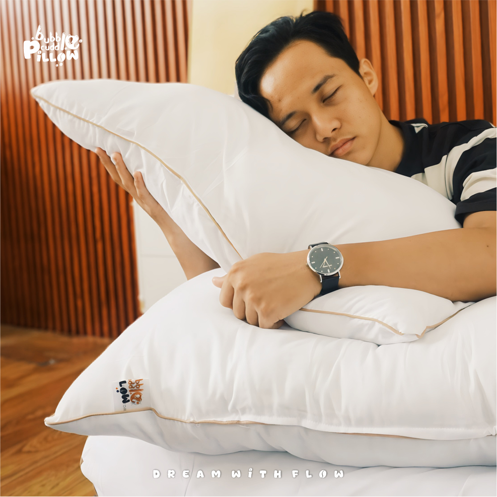 Bantal Gratis Guling Bubble Cuddle Pillow | Pillow Bed Silikon | Bantal Guling 1 Set