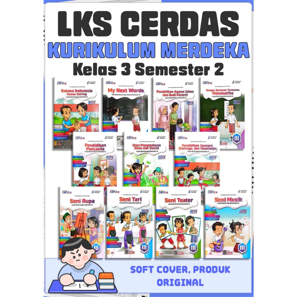LKS Cerdas untuk Kelas 3 Semester 2 Kurikulum Merdeka (PT Warna Mukti Grafika)
