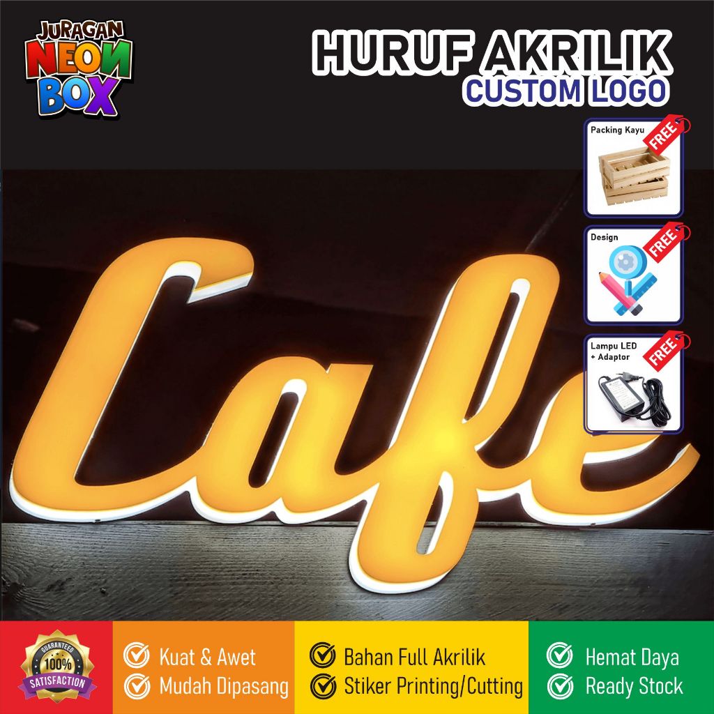 Huruf Timbul Akrilik LED | Custom Huruf