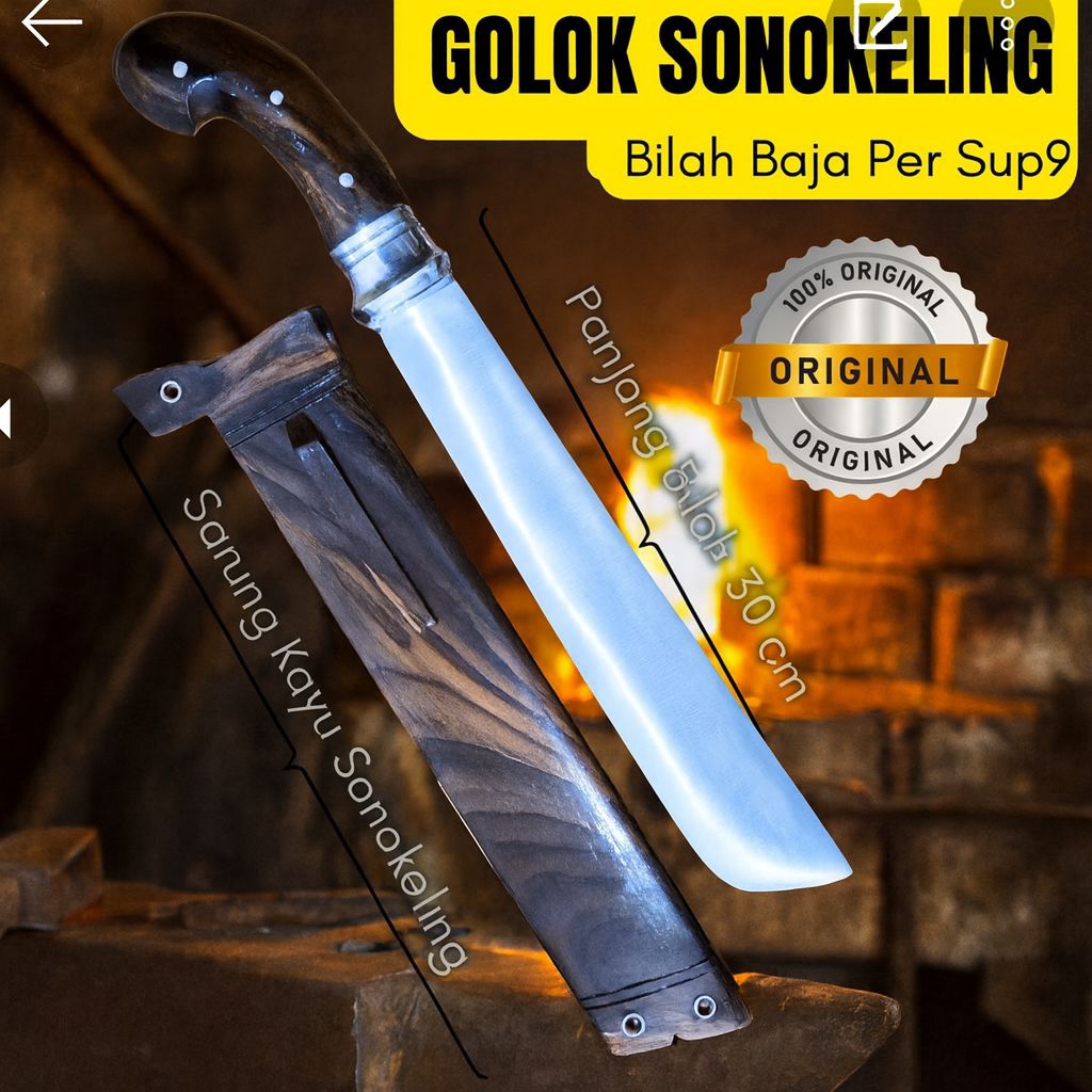 Golok Kebun Multifungsi Sunokeling – Kuat, Tajam, Serbaguna