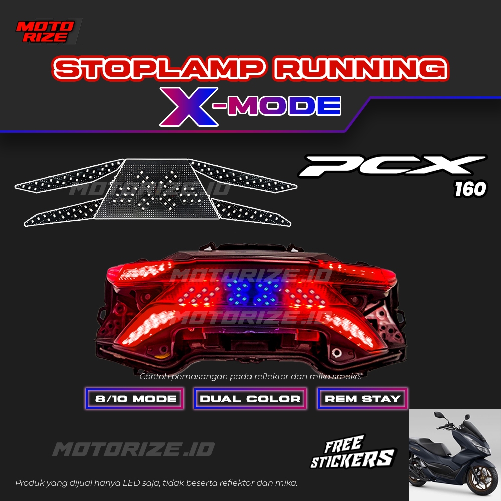 STOPLAMP RUNNING X MODE PCX 160 LAMPU REM LED MOTOR VARIASI LAMPU MOTOR HONDA PCX 160
