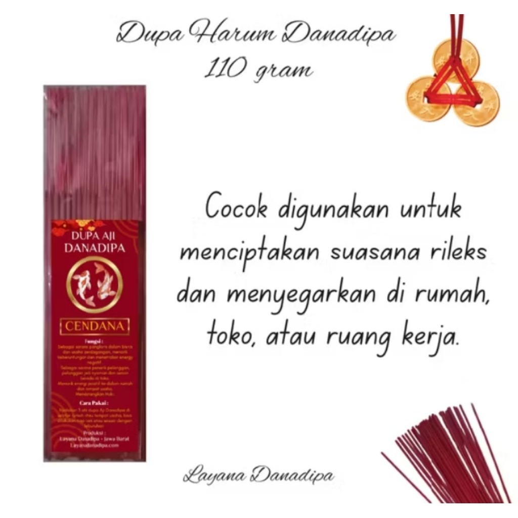 Dupa Aji Danadipa 110 gram - Kasturi, Cendana, Jasmine, Gunung Kawi