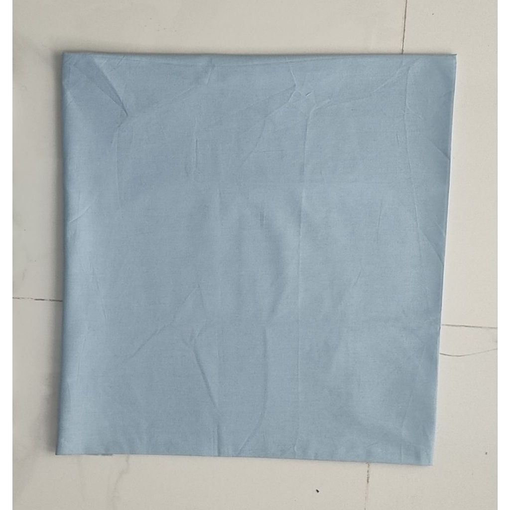 Kain Perca Katun Motif Biru Polos 150Cm X 68Cm