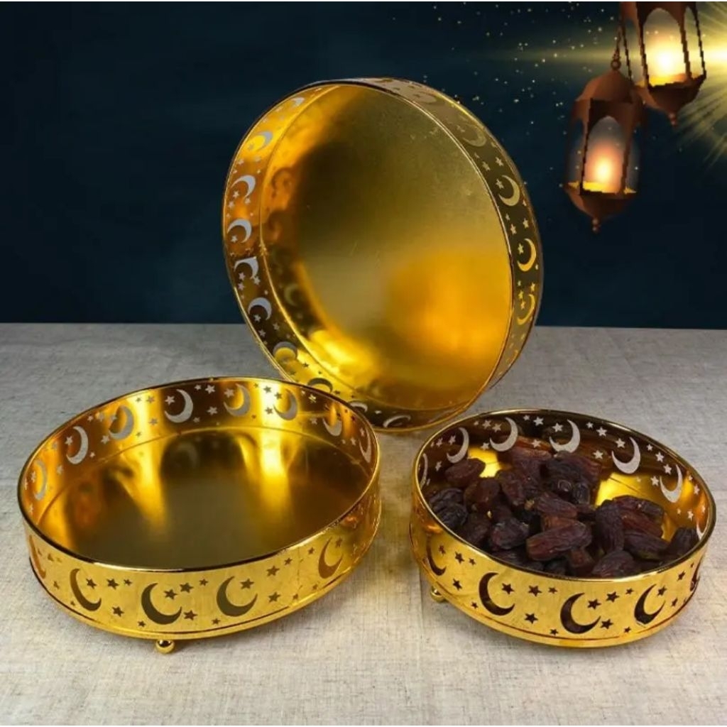 Dekorasi meja ramadhan nampan laser cutting besi