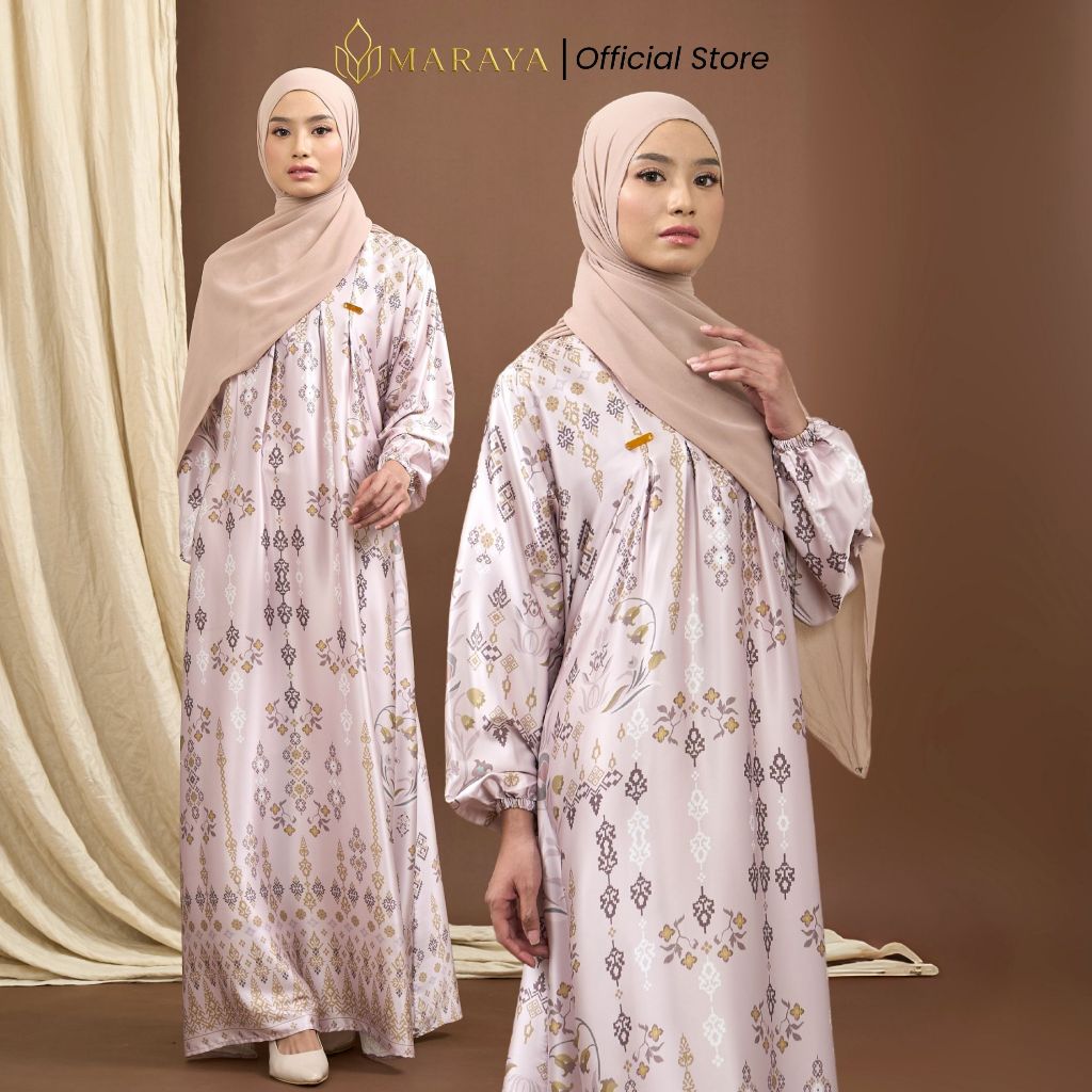Maraya Alya Dress Nude Gamis Wanita Gamis Kondangan Gamis Terbaru