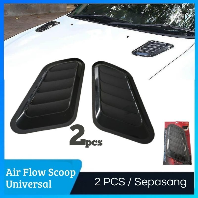 Air Flow Scoop Kap Mesin Mobil – Ventilasi Bonnet Universal Sporty