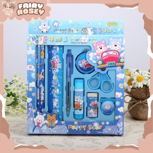 2009 Pencil Set 9 In 1 Alat Tulis Sekolah Anak Lengkap