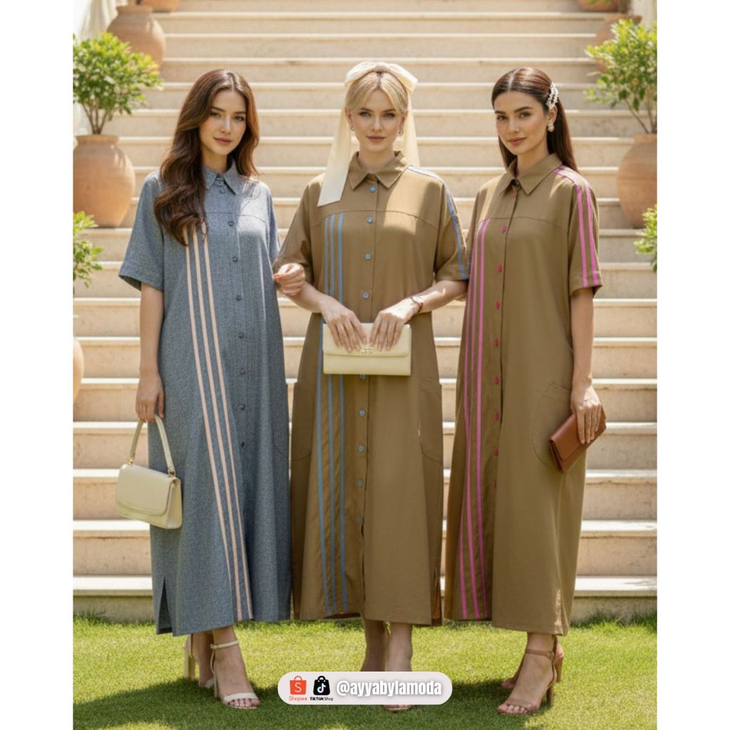 LAMODA - Gamis Lengan Pendek | Dress Wanita | Gamis | Fashion Muslim