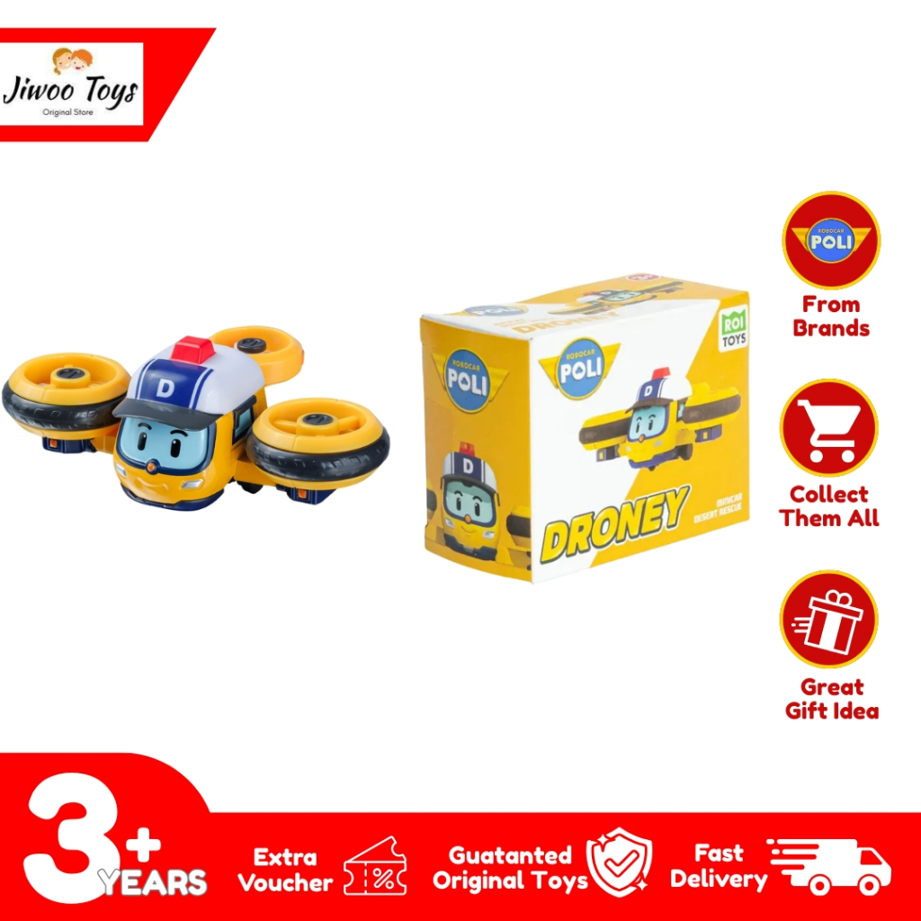 Mainan Robocar Poli Droney Minicar Pesawat Helicopter MRT-768