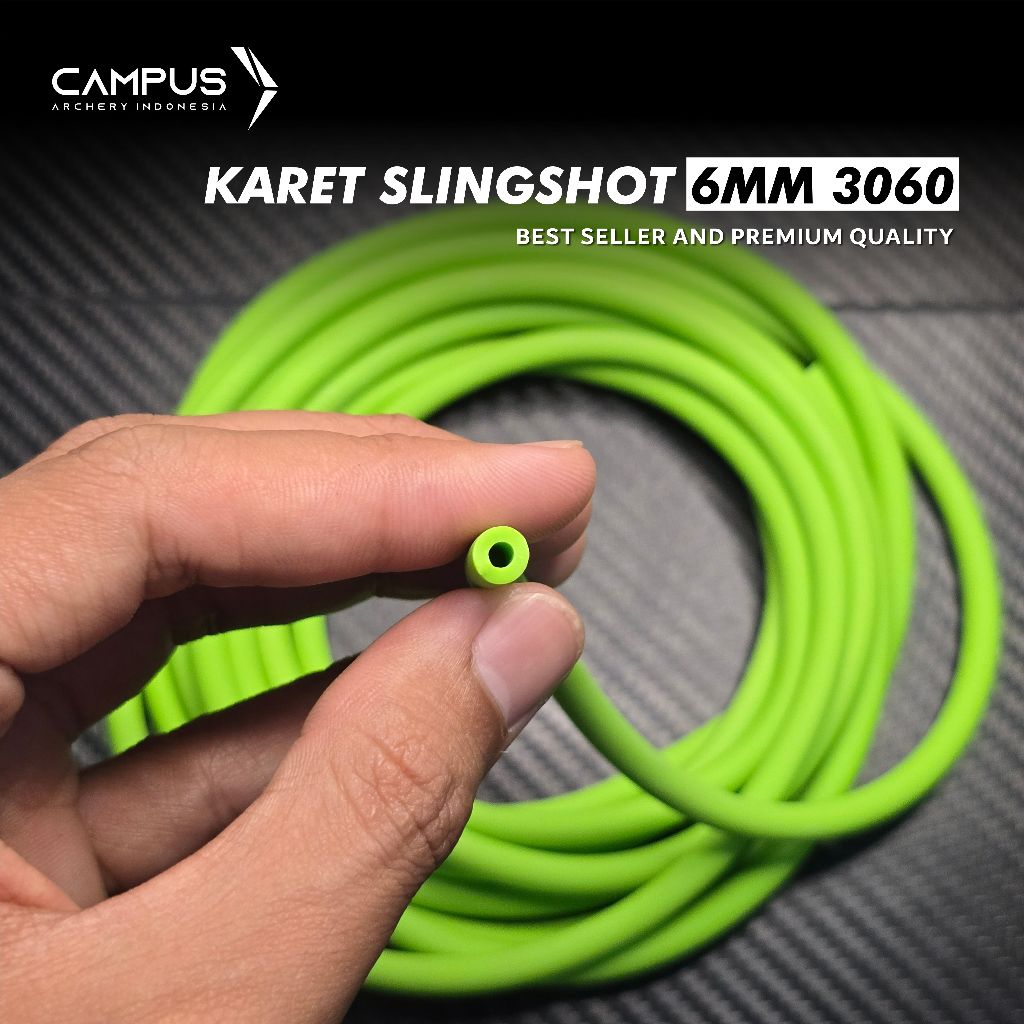 Karet Slingshot Ikan 6MM 3060 Hijau Slingshot Rubber Premium
