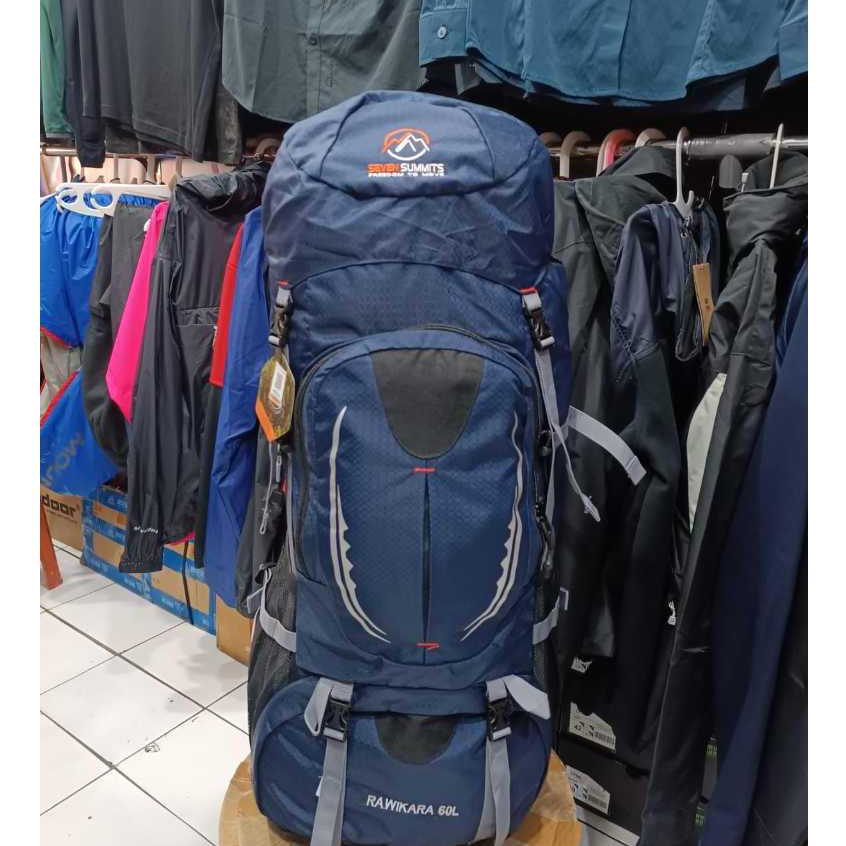 Tas Gunung Seven Summit Rawikara + 60L Keril Hiking Carrier Outdoor