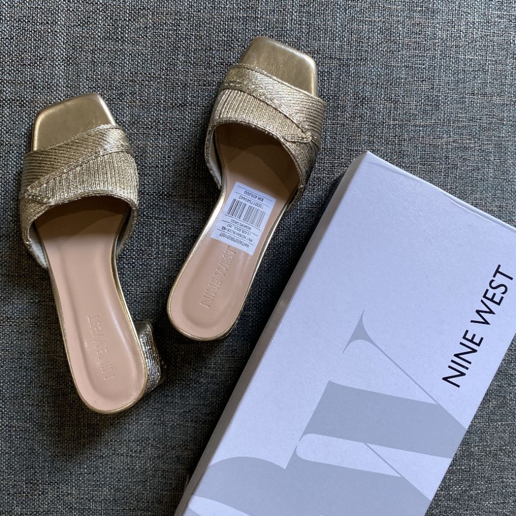 NINE WEST PAYLESS Neveah Block Heels Hak Tahu Sepatu Sandal Pesta Wanita