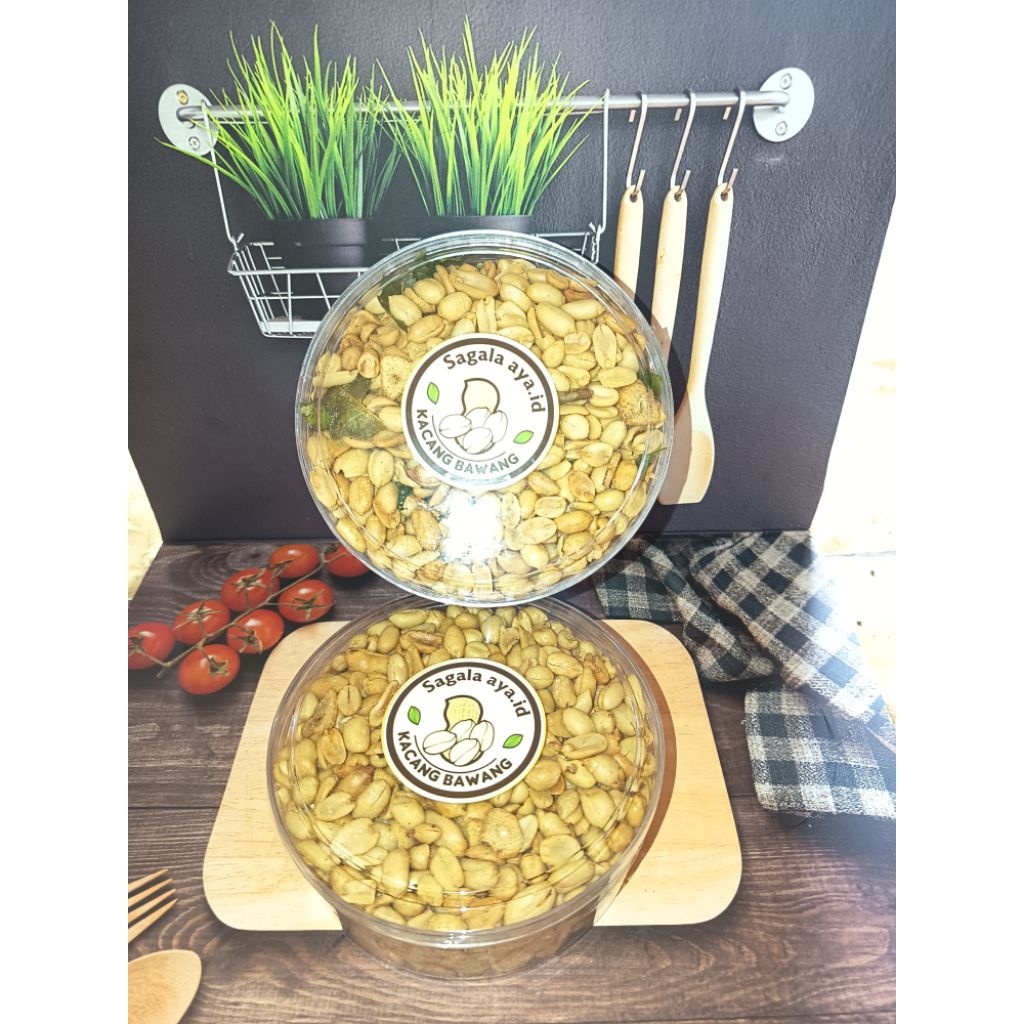 Kacang bawang lokal original/daun jeruk toples ukuran 250gram