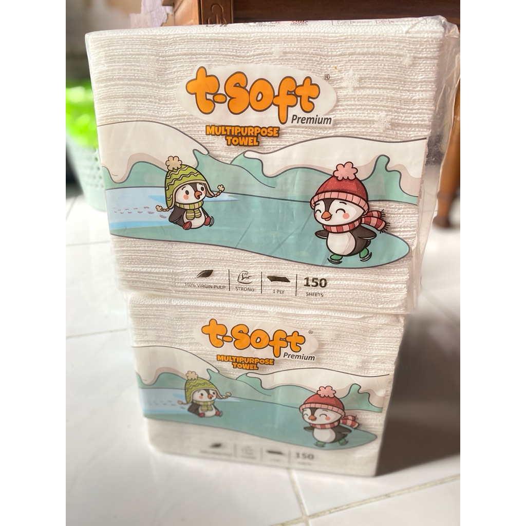 TISU T-SOFT PREMIUM TOWEL 150Sheet  |TISU DAPUR