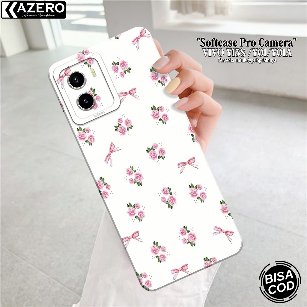 Case Hp Vivo Y15S/Y01 Terbaru - Case Aesthetic - Soft Macaron Pro Camera - Softcase Vivo Y15S/Y01 Te