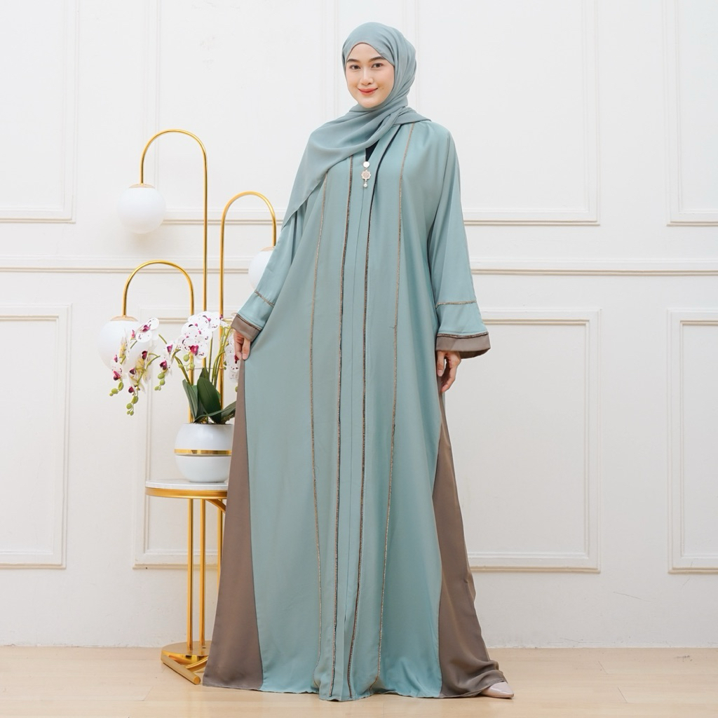 Abaya Saudi ori free pasmina Abaya Aina