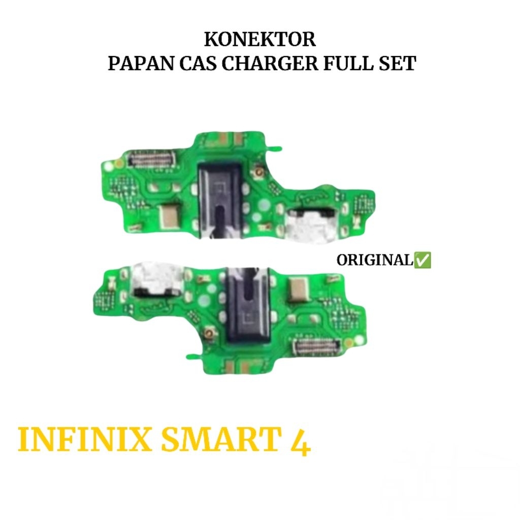 Konektor Papan Cas Charger Full Set HP Infinix Smart 4 X653 Original Dock Charging Port PCB Board Pe