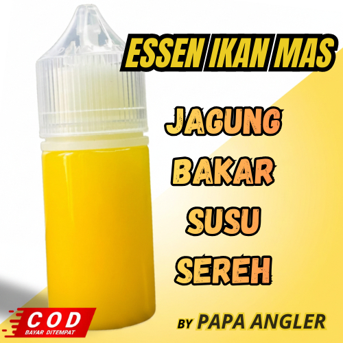 [PAPA-ANGLER]  Essen Super Ikan Mas Jagung Bakar Susu Sereh + Murni Biangan Premium Umpan Pancing Ik