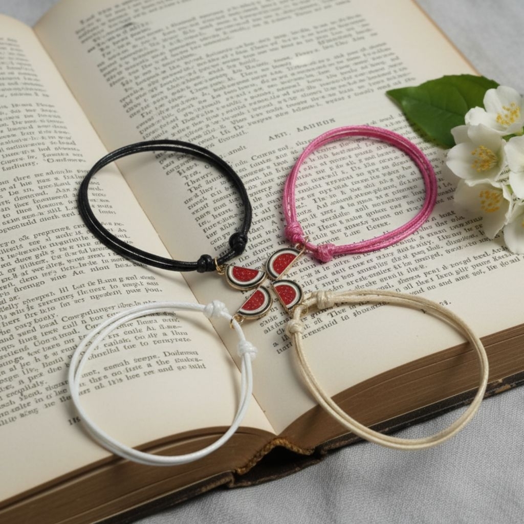 Gelang Couple 4 Fruit Bracelet Gelang liontin buah lucu Gelang Karakter  Bisa COD